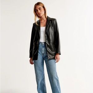 Abercrombie NWT Vegan Leather Blazer
